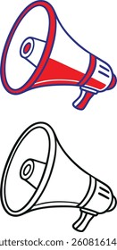 Announce Microphone Vector Graphic for Media Kits