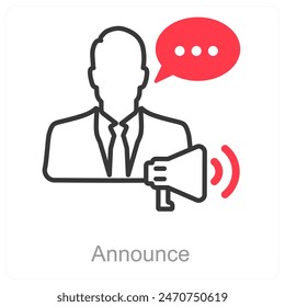 Anunciar y pronunciar el concepto de icono