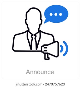 Announce and speech icon concept