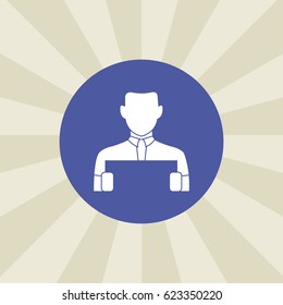announced icon. sign design. background