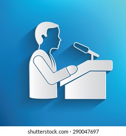 Announce,human resource design on blue background,clean vector