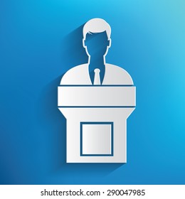 Announce,human resource design on blue background,clean vector