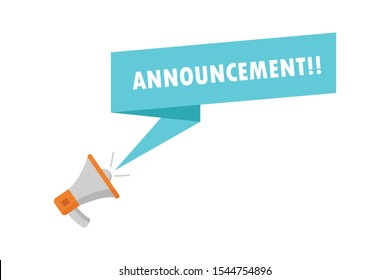 Announcement Banner Design Important Announcement Symbol Stock Vector ...