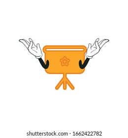 announcement board cartoon characters design with white background