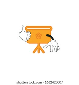 announcement board cartoon characters design with white background