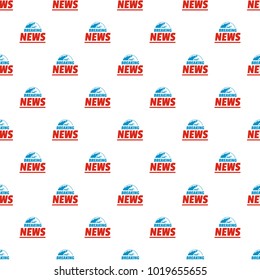 Announcement of breaking news pattern seamless in flat style for any design