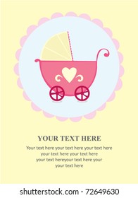 announcement card for baby girl