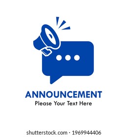 Announcement design logo template illustration