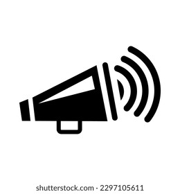 Anuncio Icono negro plano Aislado En La Ilustración Del Vector De Fondo Blanco | Iconos de Seo