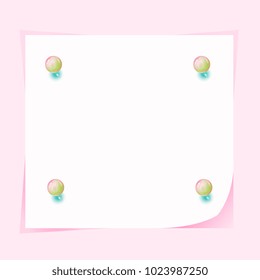 Announcement. Frame. Menu. Paper sheet. Piece of paper crushed by balls. Piece of paper crushed by balls