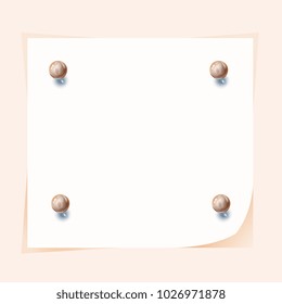 Announcement. Frame. Menu. Paper sheet. Piece of paper crushed by balls