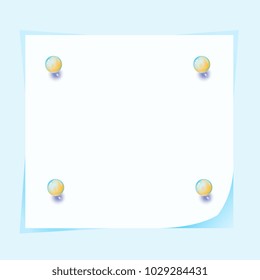 Announcement. Frame. Menu. Paper sheet. Piece of paper crushed by balls. Piece of paper crushed by balls