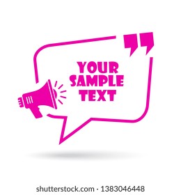 Announcement frame for your text isolated on white background