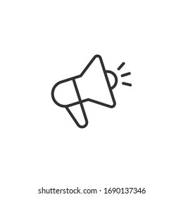 Announcement icon. Megaphone symbol modern, simple, vector, icon for website design, mobile app, ui. Vector Illustration