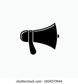 Announcement Icon. Megaphone Symbol - Vector Logo Template.