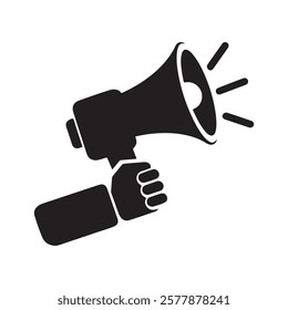 Announcement icon. Megaphone icon vector design on white background