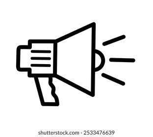 Vector del icono del megáfono con diseño simple