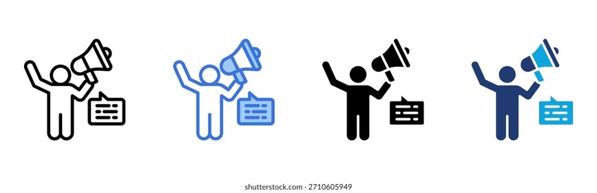Announcement icon Multi Style Vector Illustration