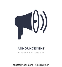 announcement icon on white background. Simple element illustration from Social media marketing concept. announcement icon symbol design.