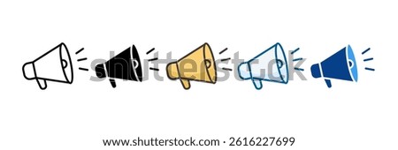 Announcement Icon Set Multiple Style Collection