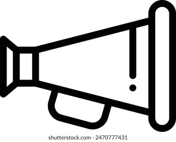 icono de anuncio. Diseño De Estilo Lineal Delgado Aislado Sobre Fondo Blanco