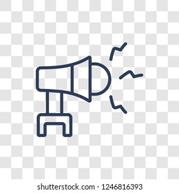 Announcement icon. Trendy linear Announcement logo concept on transparent background from Communication collection