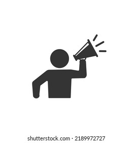 Ankündigungssymbol Vektor. Werbesymbol.