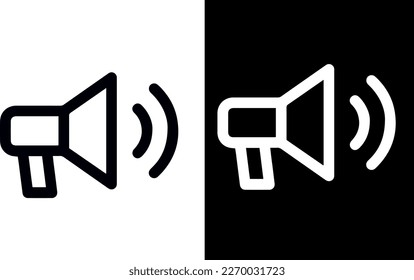 Announcement Icon vector design black and white