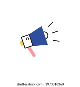announcement icon vector illustration. colored announcement icon design. isolated on white background