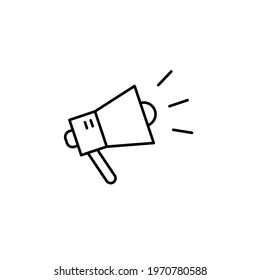 announcement icon vector illustration. line style announcement icon design. isolated on white background