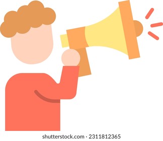 Imagen vectorial de icono de anuncio. Adecuado para aplicaciones web móviles y medios de impresión.
