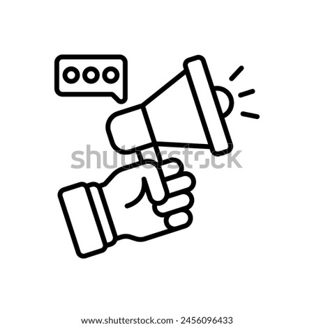 Announcement icon in vector. Logotype

