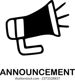 Announcement icon vector symbol design illustration