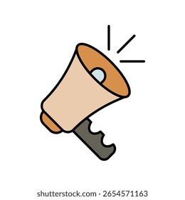 announcement icon with white background vector stock illustration