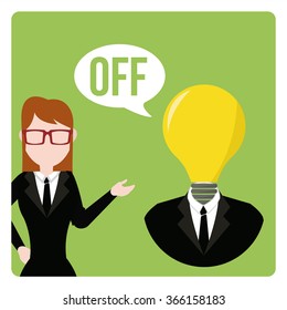announcement lights off, green background
