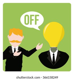 announcement lights off, green background
