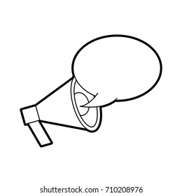 announcement megaphone bubble speak broadcast
