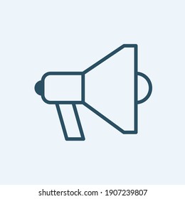 Announcement Megaphone Line Vector Icon for Achievement, Success, Motivation and more. Editable Stroke. 48x48 Pixel Perfect