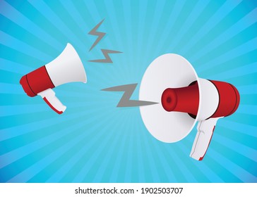 Announcement megaphone vector illustration icon