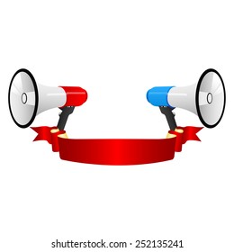 Announcement with a megaphones
