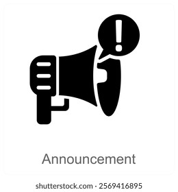 Announcement and message icon concept