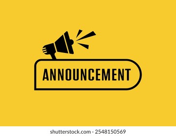 announcement message text warning and information sign