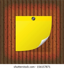 announcement nail on a tree, vector illustration
