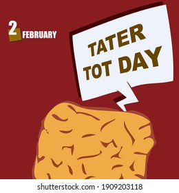 Announcement of the national cuisine holiday in the USA - Tater Tot Day