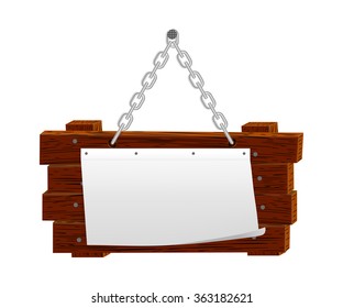 Announcement on wooden board, 10eps.