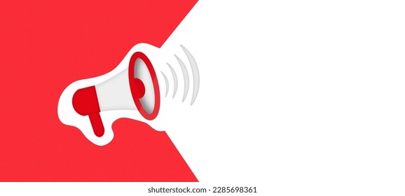 
Announcement pattern with megaphone. Announce theme with copy and text space. Web vector illustration. Announcement template. Loudspeaker icon.