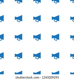 announcement pattern repeat seamless on white background. Editable filled announcement icons from media collection. megaphone icon for web and mobile.