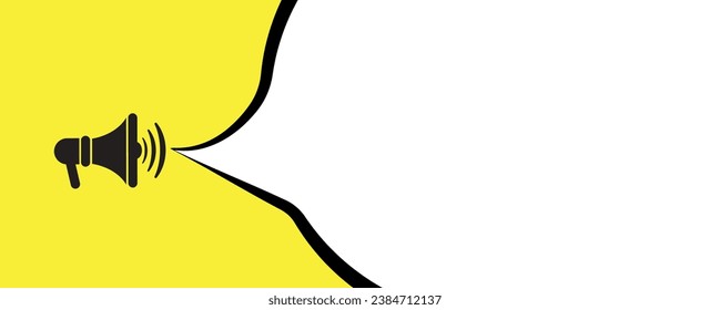 announcement sign on white background