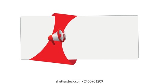 announcement sign on white background