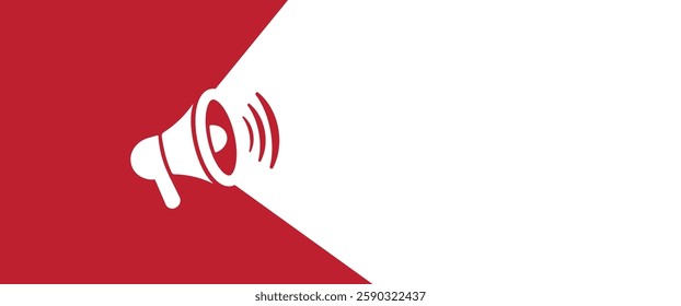 announcement sign on white background